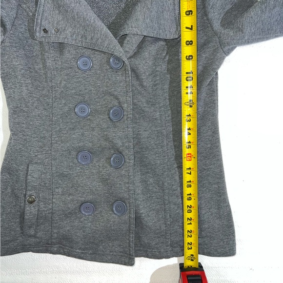 Vintage Y2K Wet Seal Pea Coat Jacket Size S Gray Preppy Academia 2000s - Picture 8 of 8